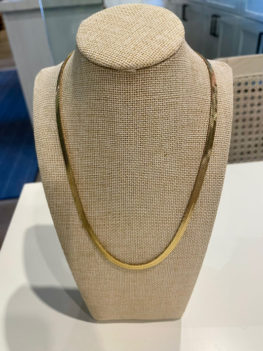 Simple Gold Herringbone Chain