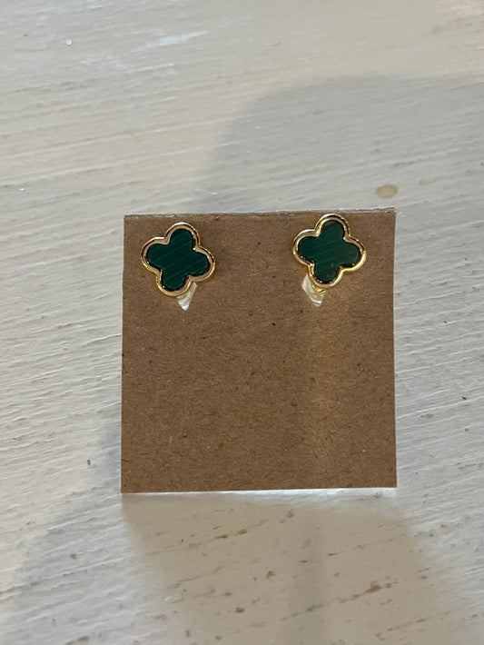 Lucky Charm Gold Stud Earrings