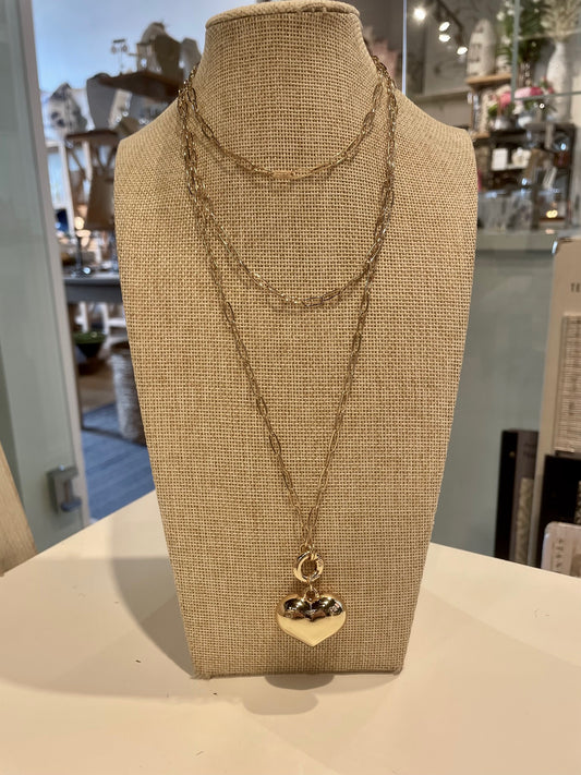 Layered Heart Necklace