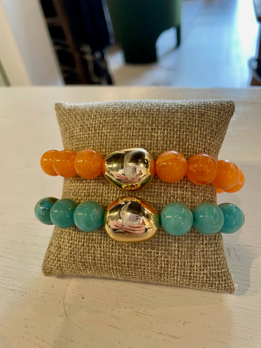 chunky large beaded bangles