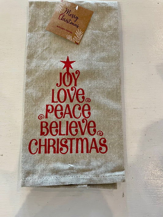 Holiday Saying Tea Towels