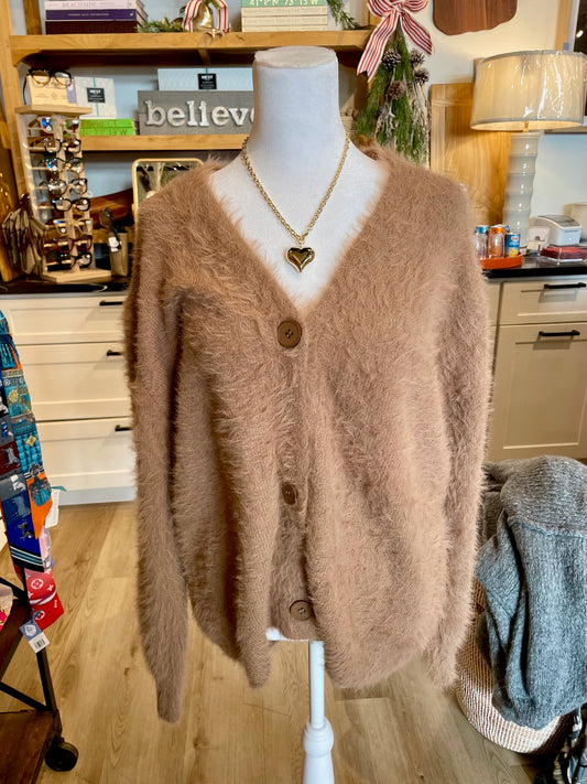 Loose Cashmere V-Neck Cardigan