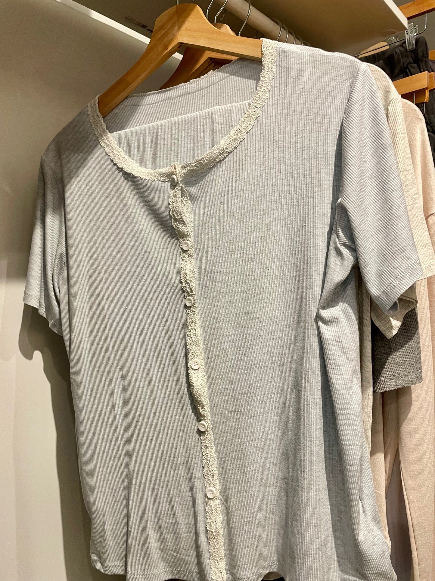 Short Sleeve and Lace Lounge/PJ Set