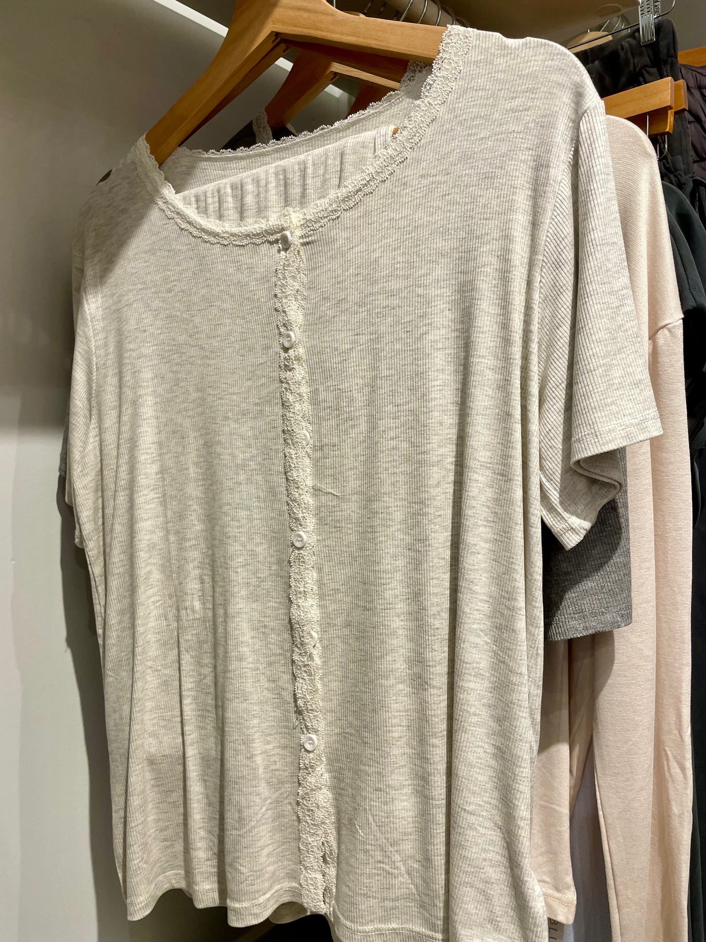 Short Sleeve and Lace Lounge/PJ Set