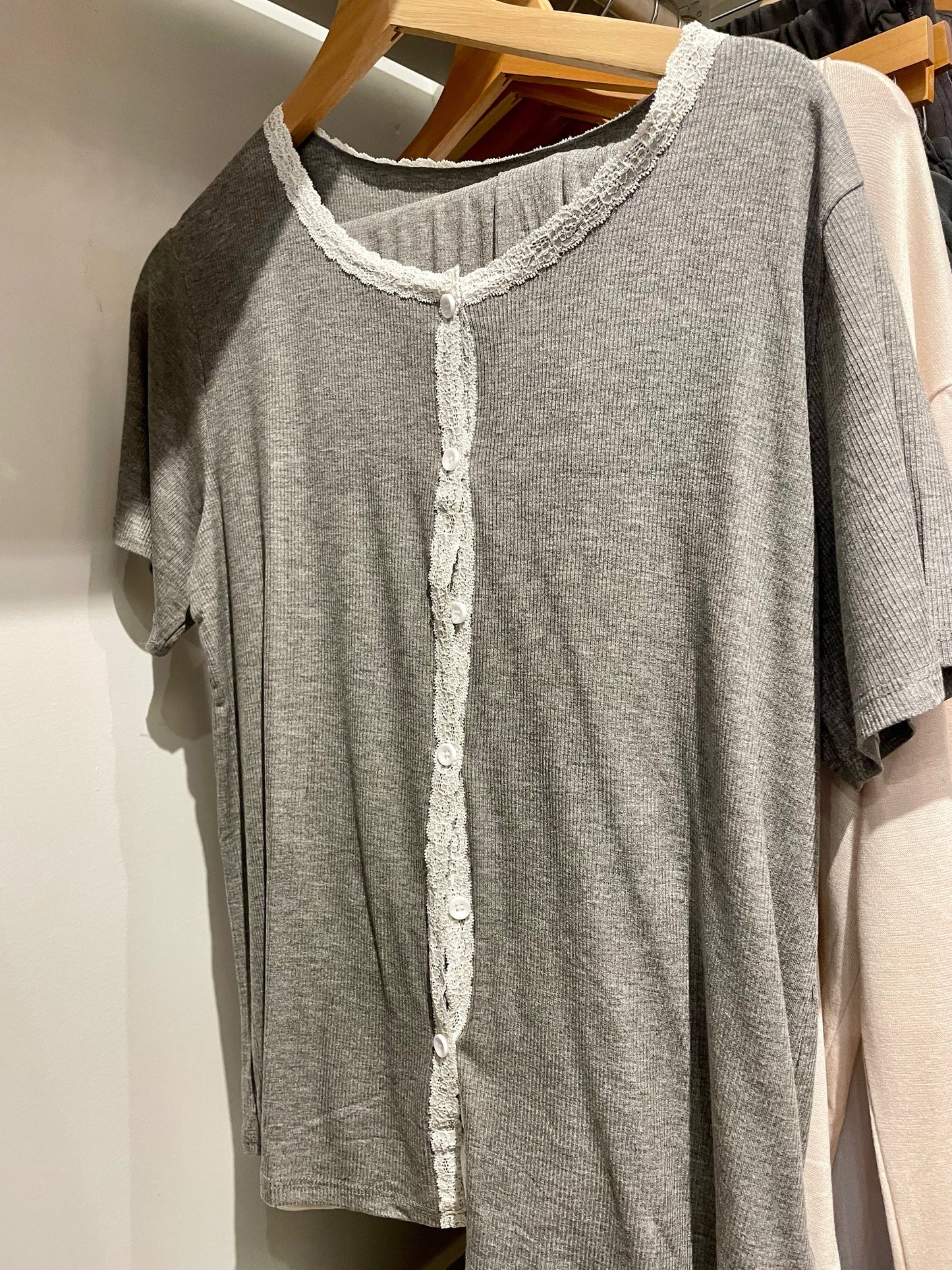 Short Sleeve and Lace Lounge/PJ Set