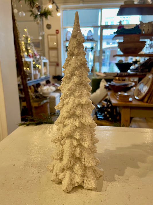 Sparkly White Wooden Tree