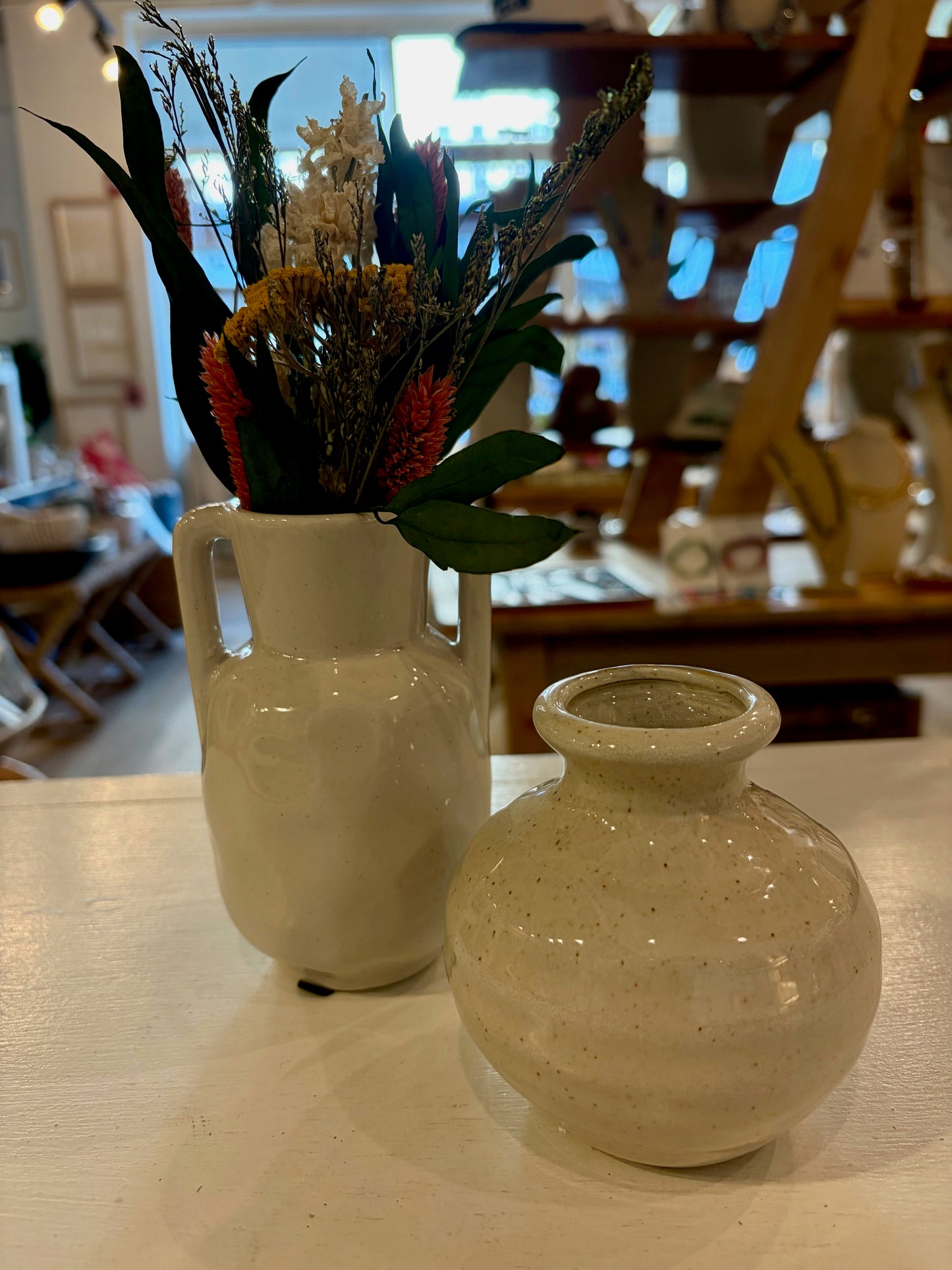 Small White Ceramic Vases