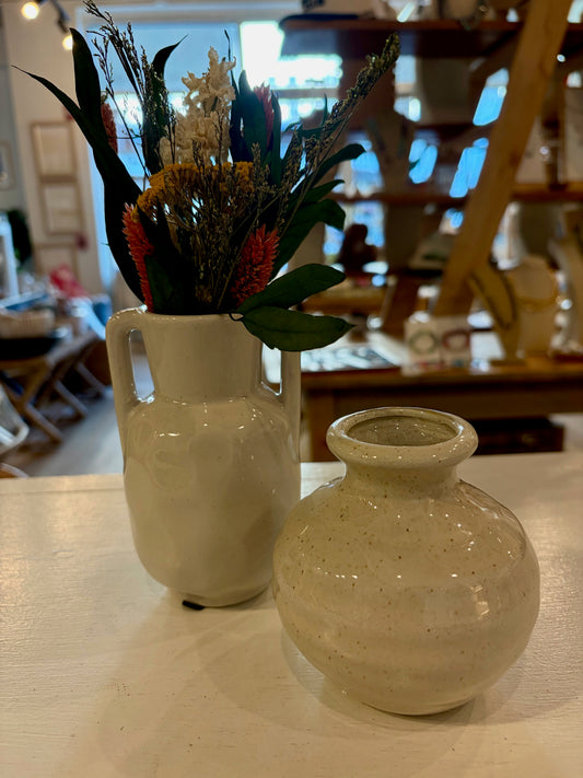 Small White Ceramic Vases