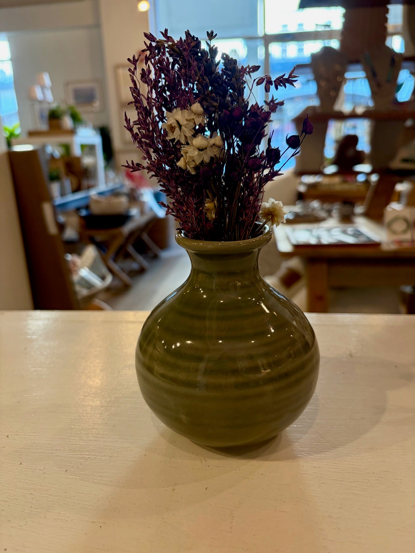 Small Gray Ceramic Vase