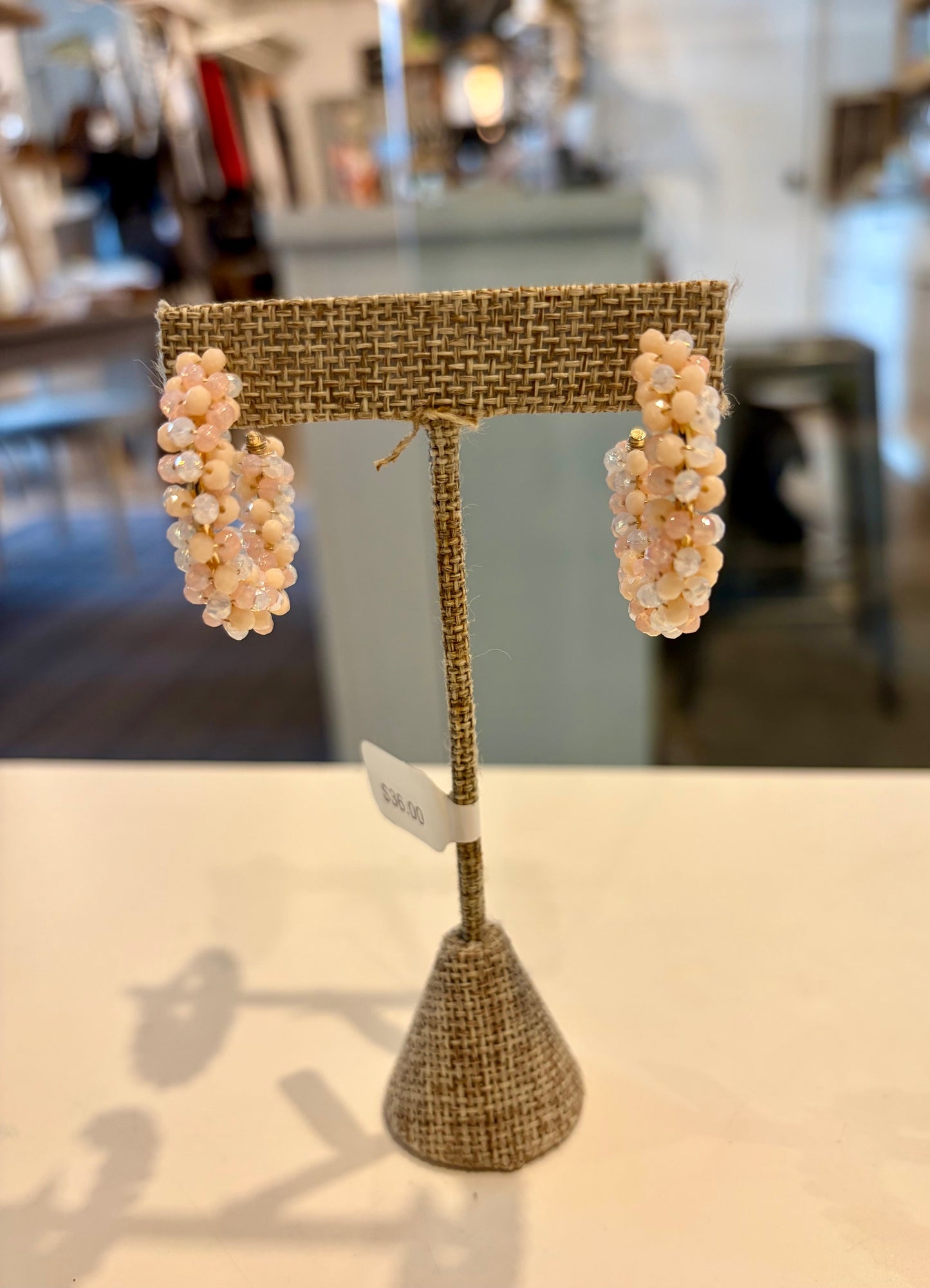 Beaded Bursts Hoop Earrings