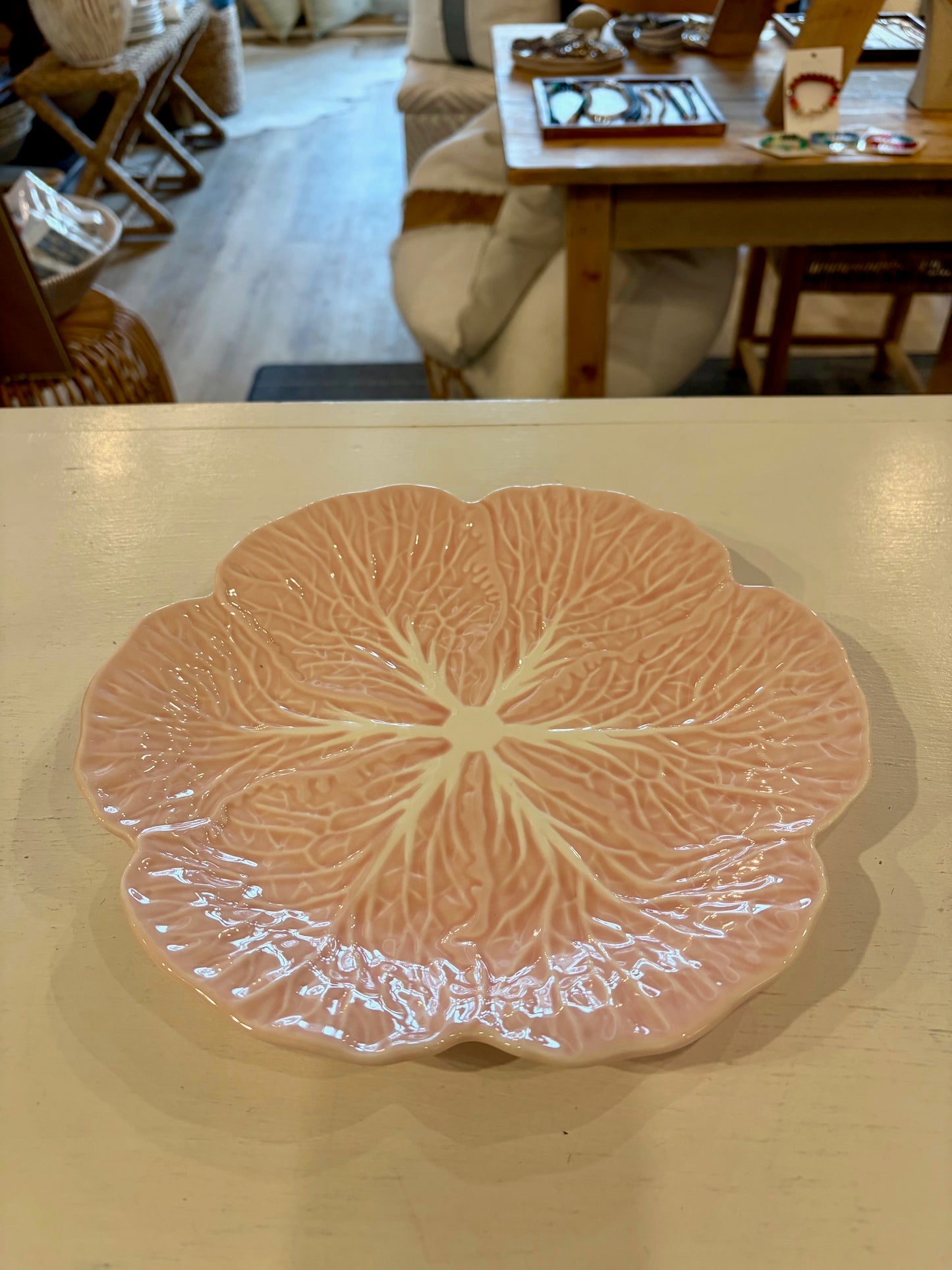 Cabbage Leaf Crudite Plate & Bowl Set