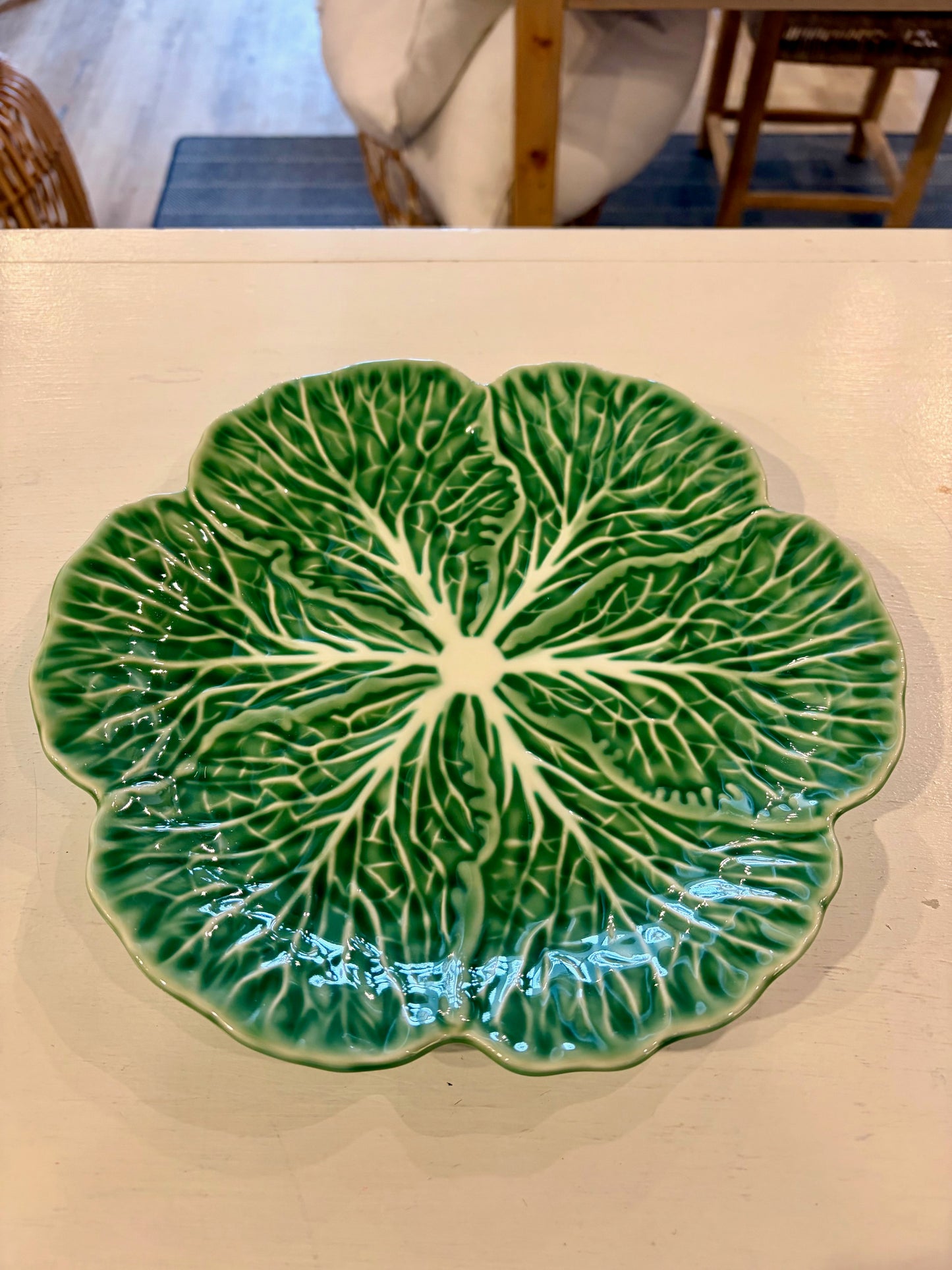 Cabbage Leaf Crudite Plate & Bowl Set