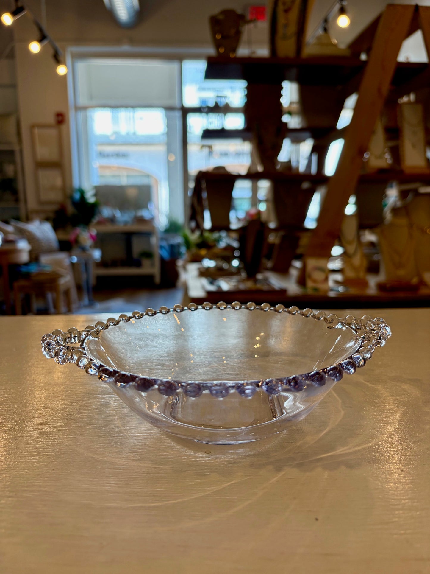 Vintage Candlewick Two-Handled Glass Bowl