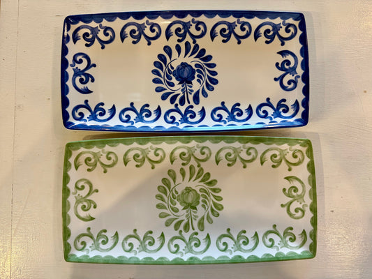 Rose Scroll Melamine Serving Platter