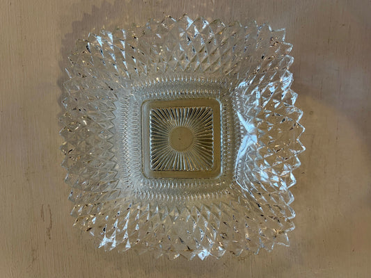 Vintage Ruffled Edge Crystal Dish