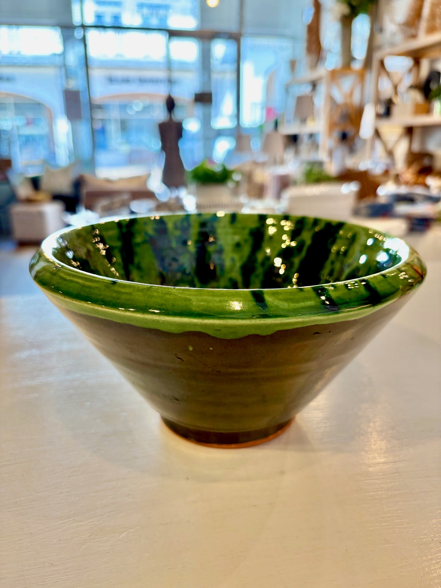 Green & Brown Glaze Bowl (SMALL)