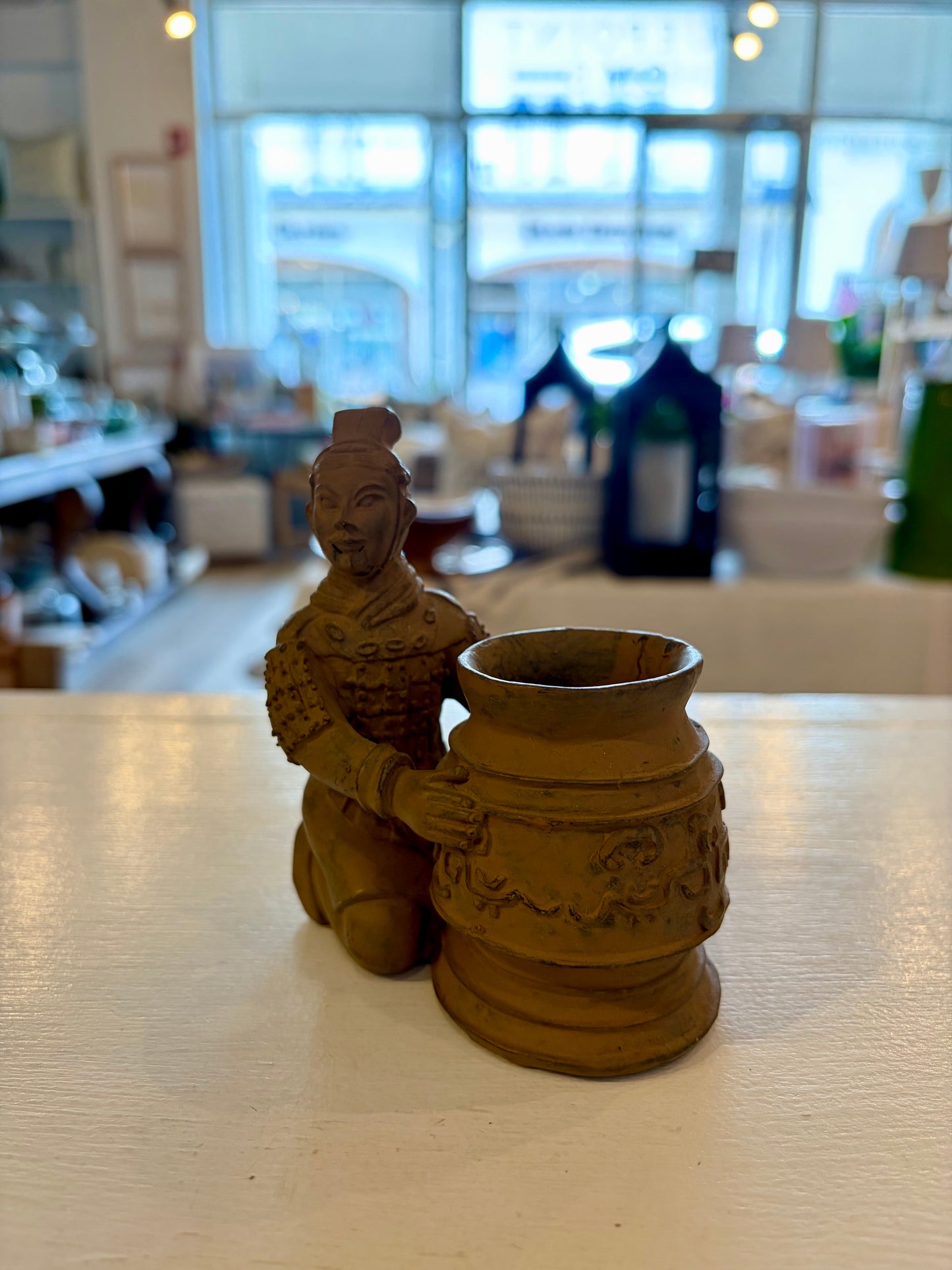 Asian Military Figure Pot
