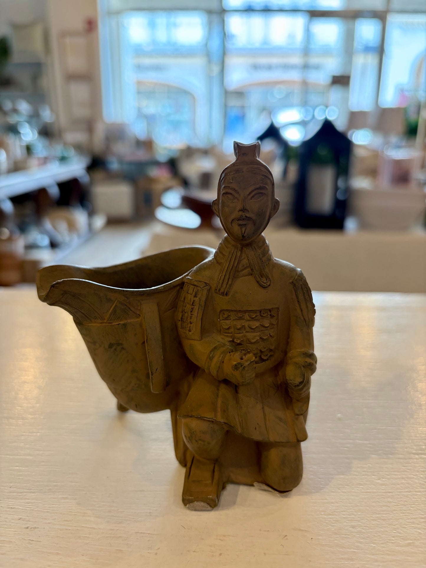 Asian Military Figure Pot
