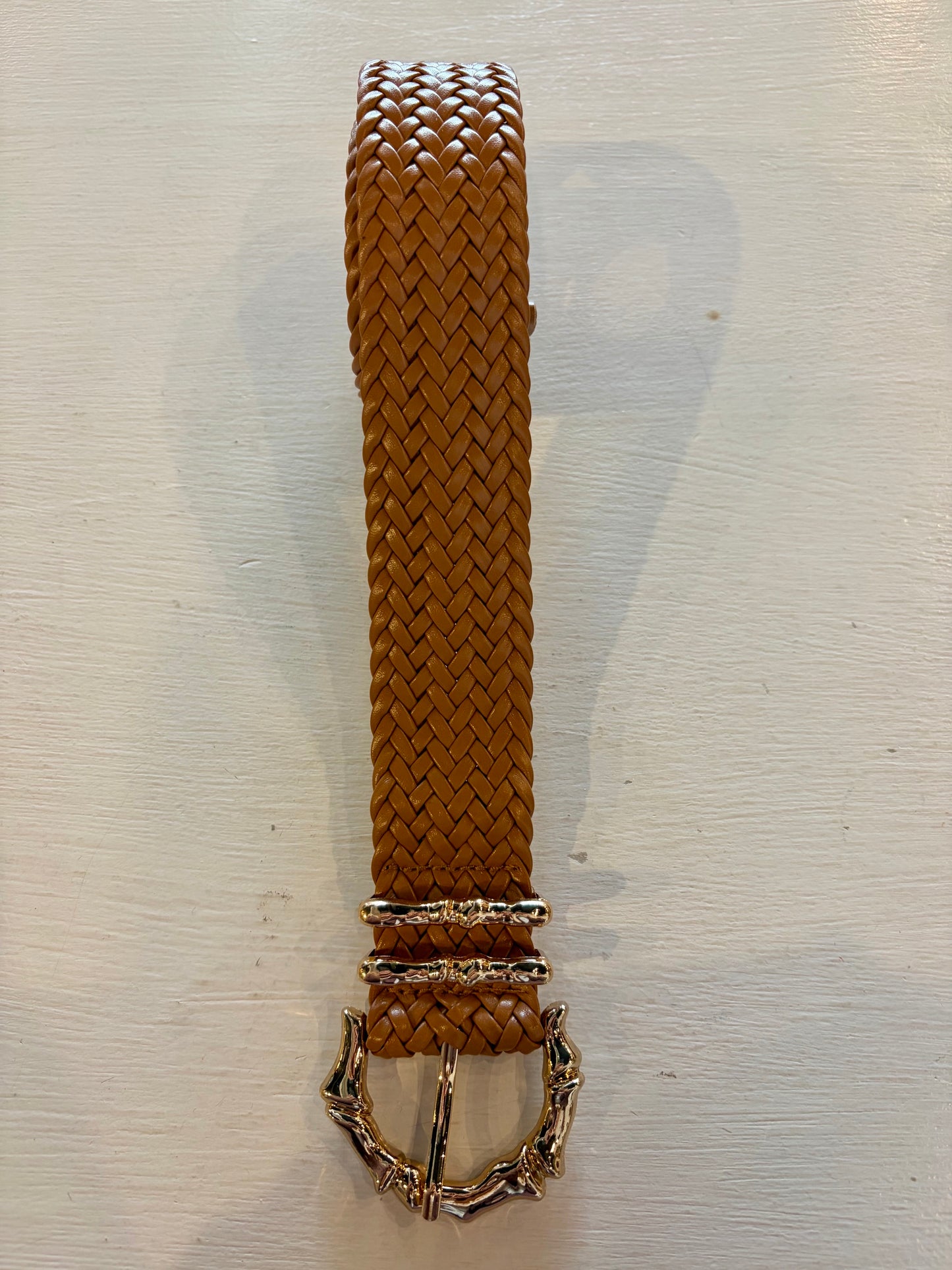 Gold Buckle Woven Belt