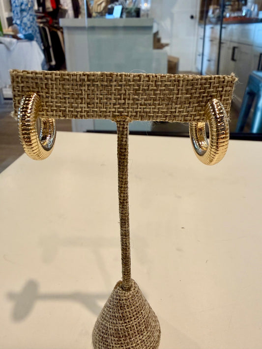 Textured Gold Hoop Earrings