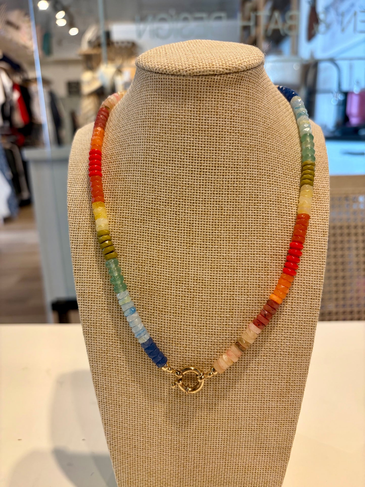 Rainbow Beaded Necklace
