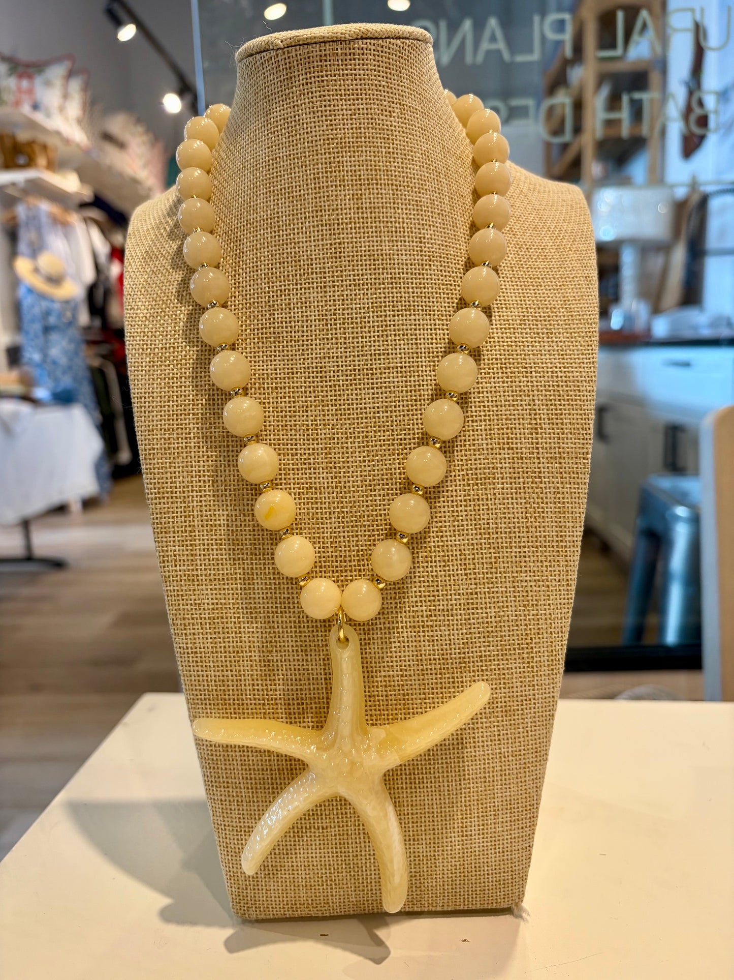 Large Starfish Beaded Necklace