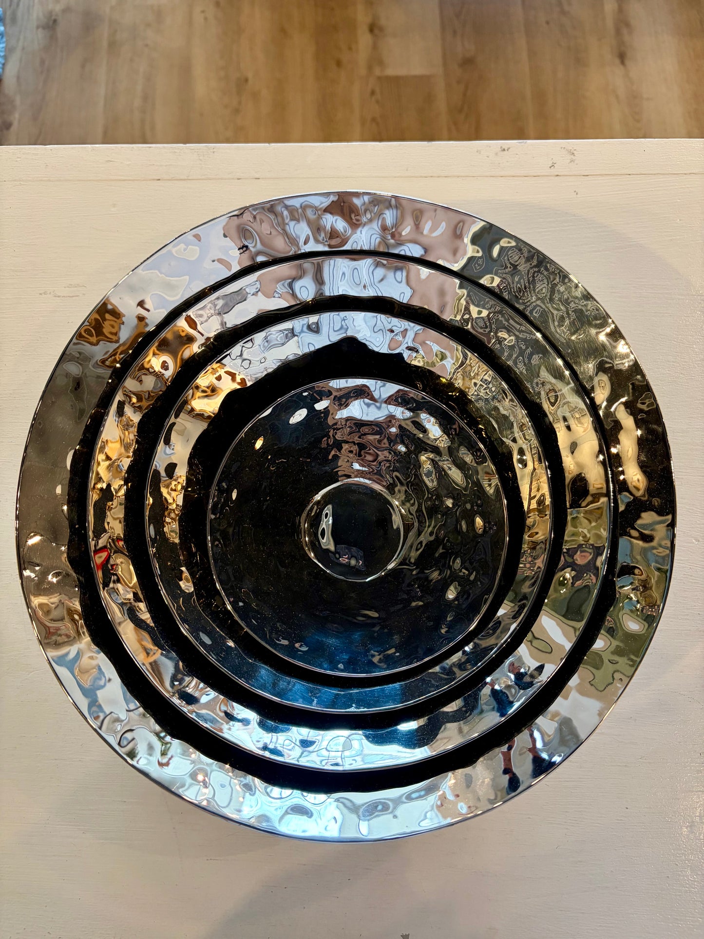 Reflective Silver Bowl
