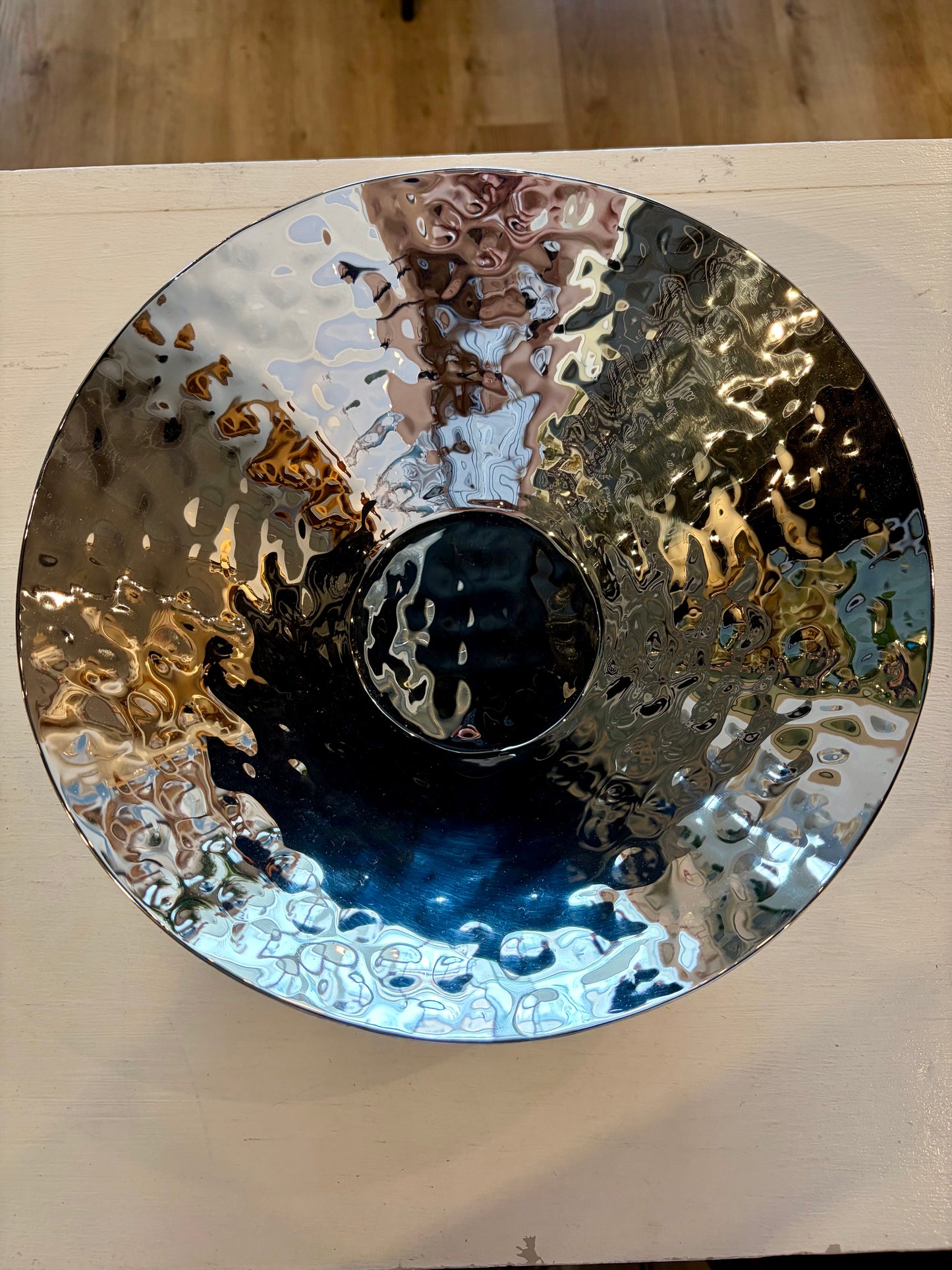 Reflective Silver Bowl