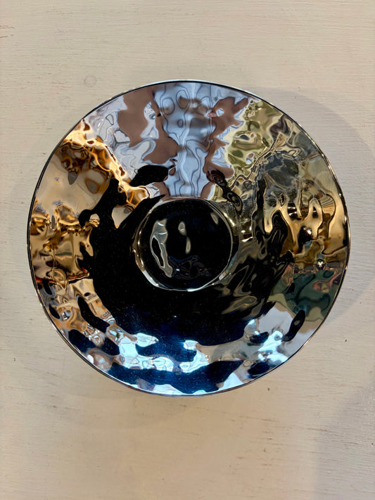 Reflective Silver Bowl