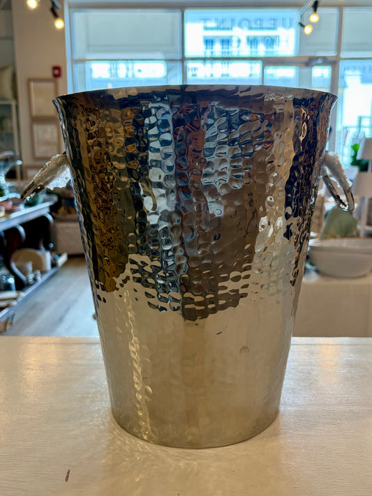 Reflective Silver Ice Bucket