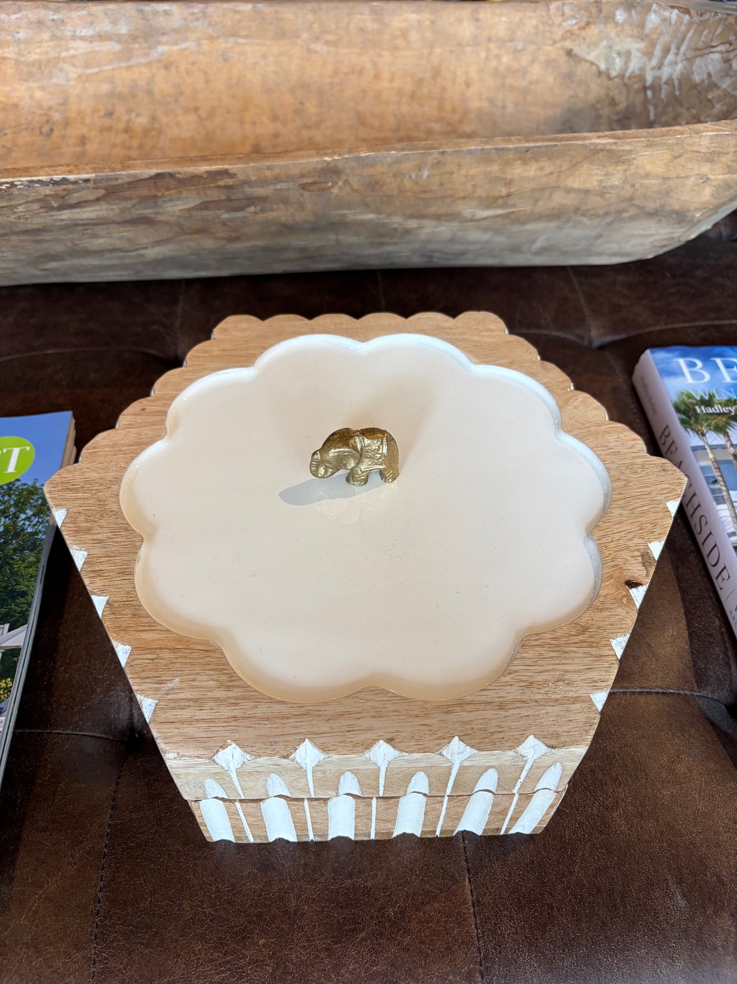 Golden Elephant Trinket Box