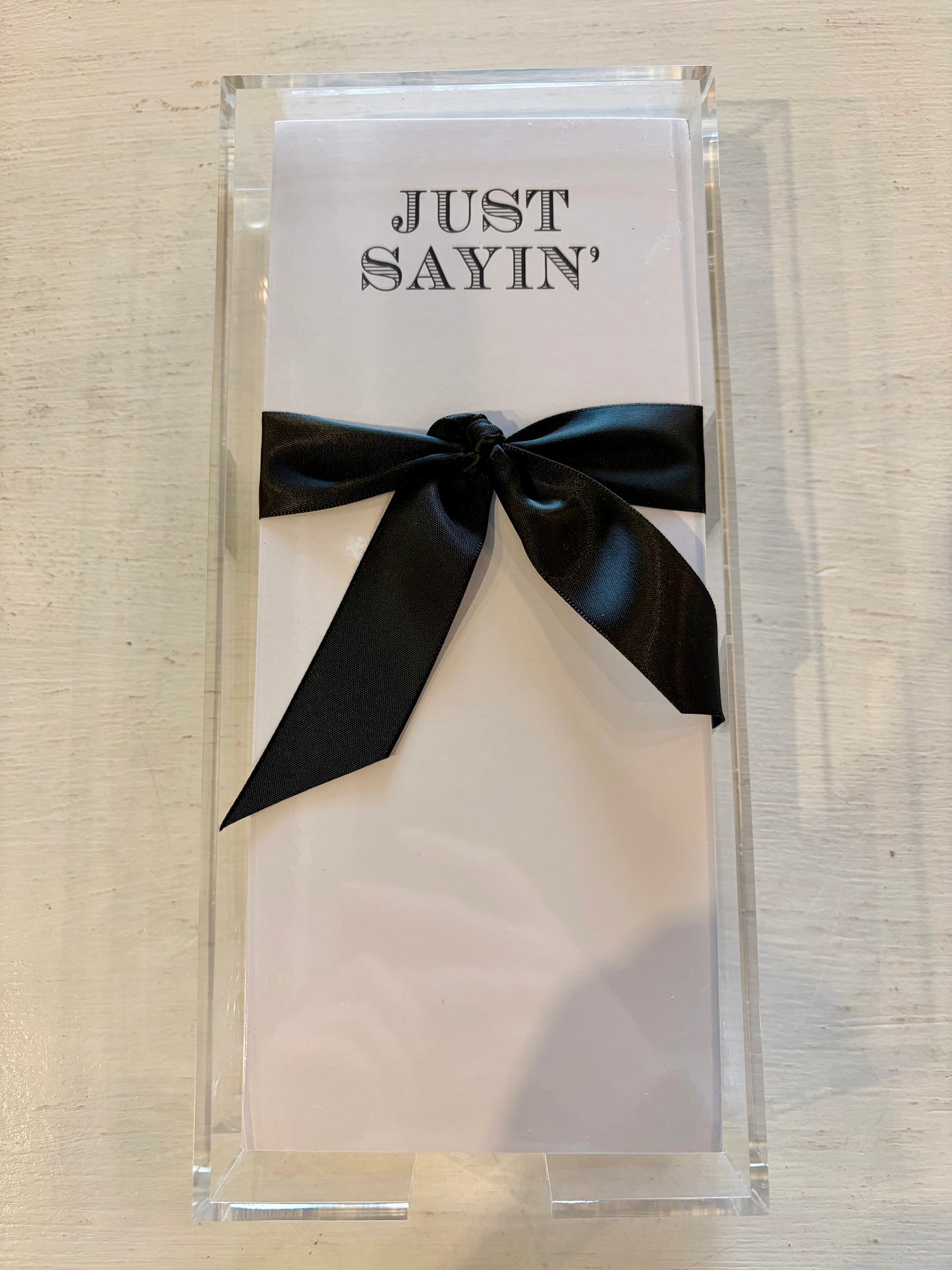 Notepad in Acrylic Tray