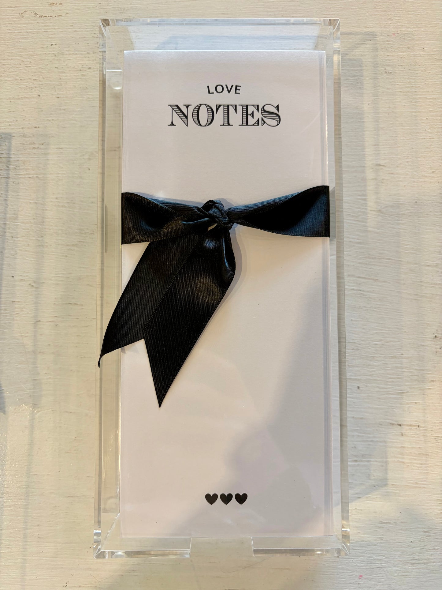 Notepad in Acrylic Tray