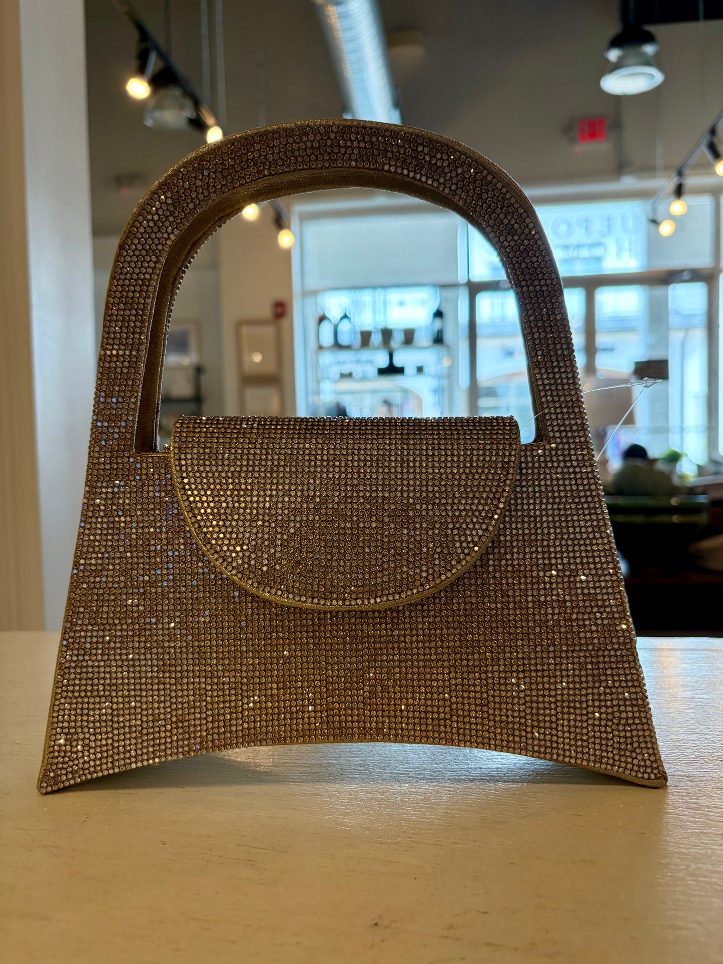Sparkly Gold Trapezoid Handbag
