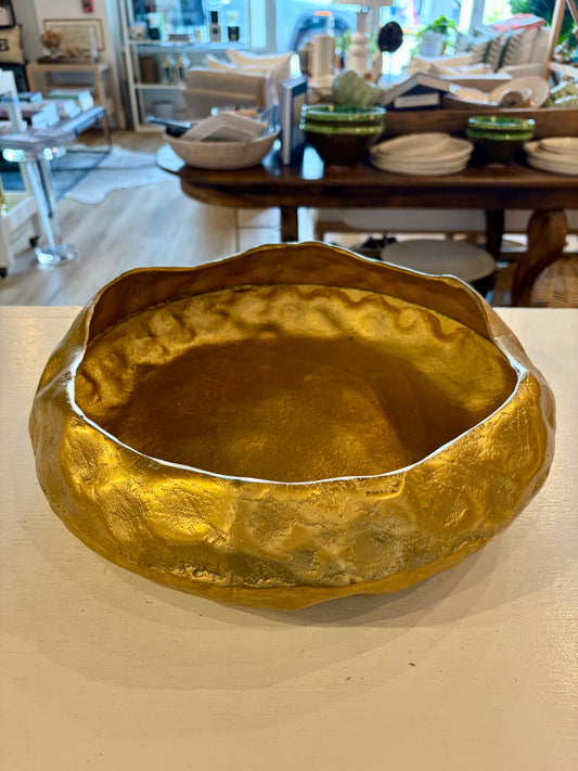 Gold Organic Decorative Bowl