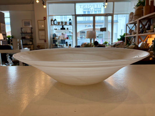 Large Frosted Glass Bowl