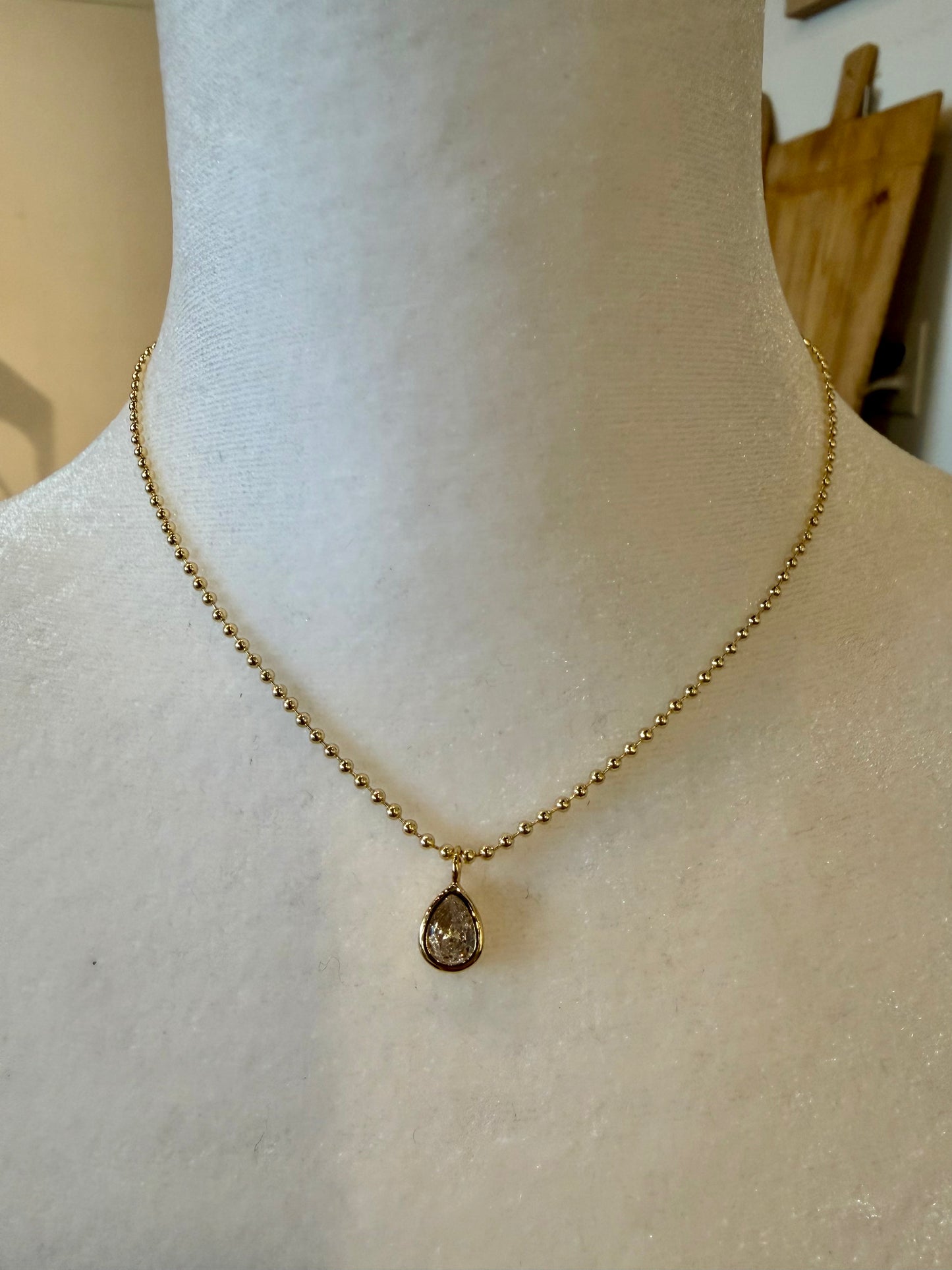 Dainty Pear Pendant Necklace