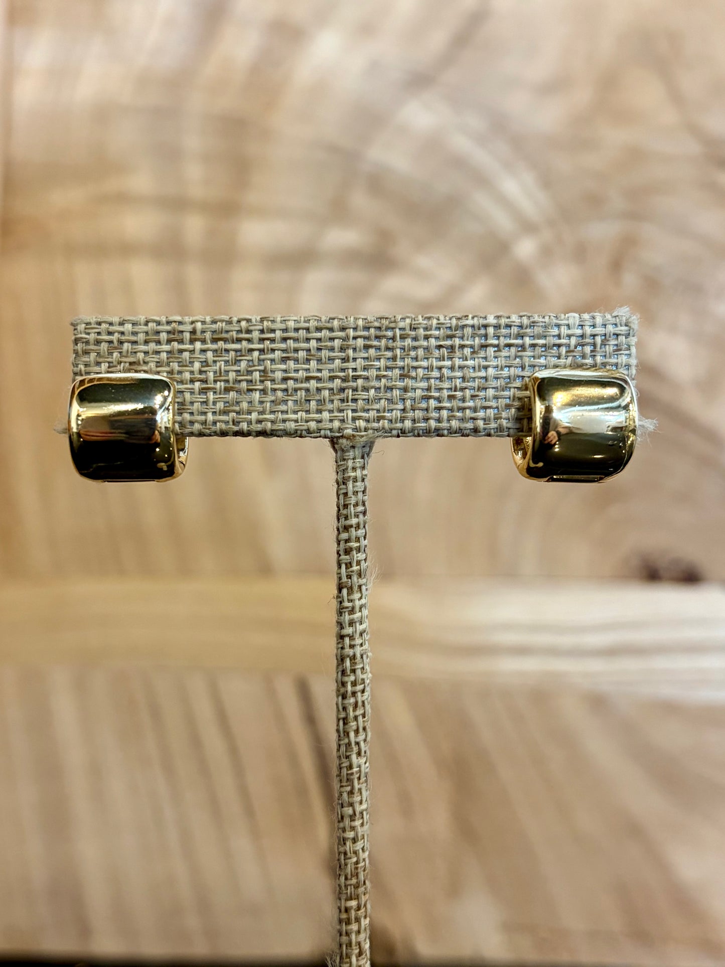Thick Gold Huggie Hoop Earrings