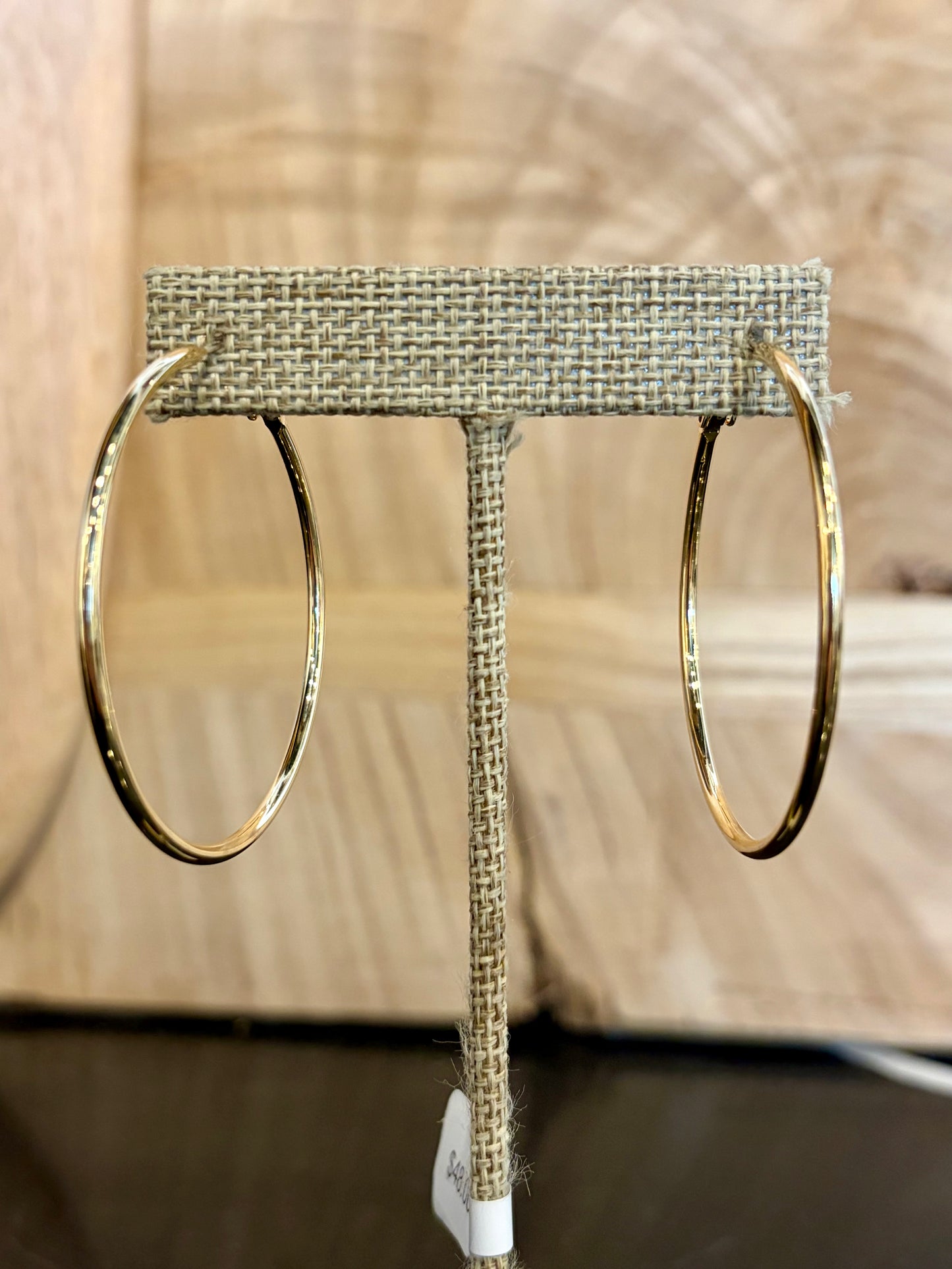 Simple Super Thin Gold Hoops