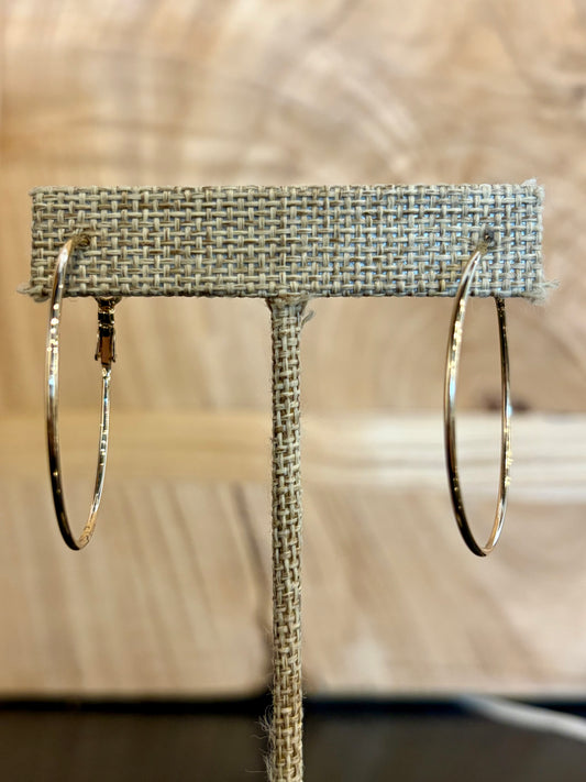 Simple Super Thin Gold Hoops
