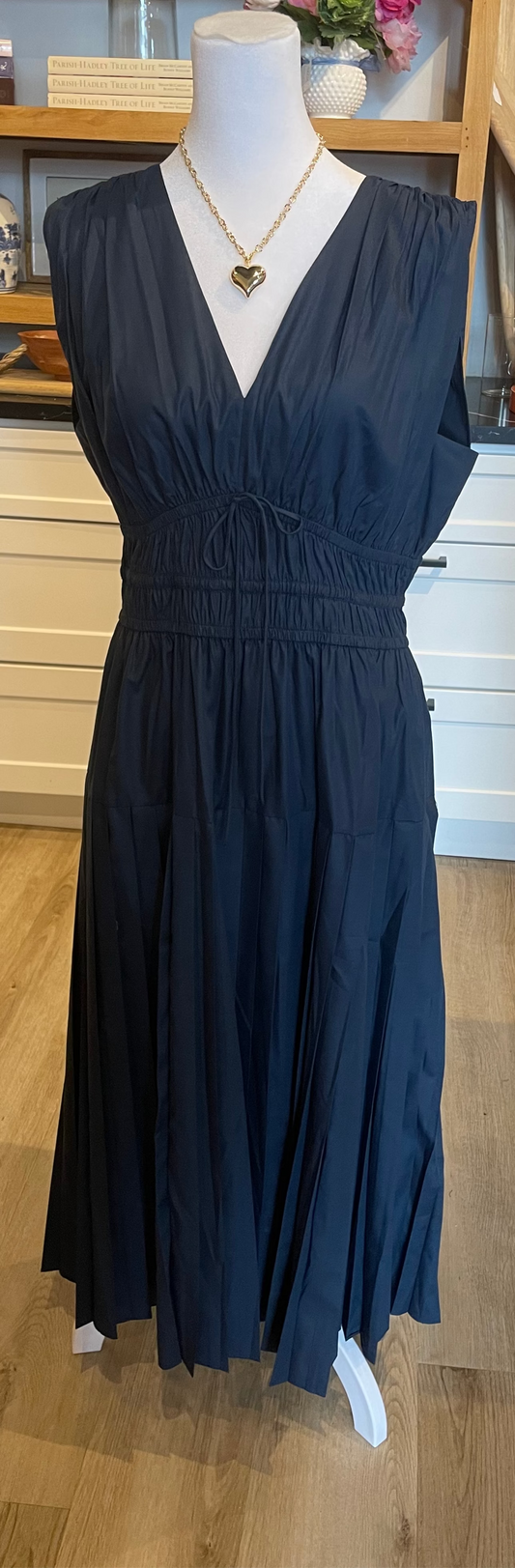 Navy Blue Midi Dress