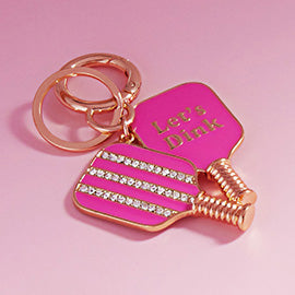 Sporty Pink & Gold Keychains