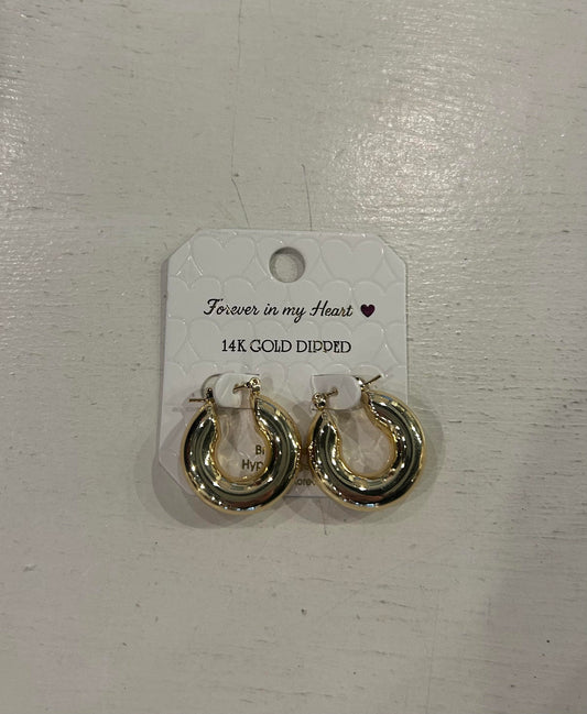14k Gold Dipped Hoops