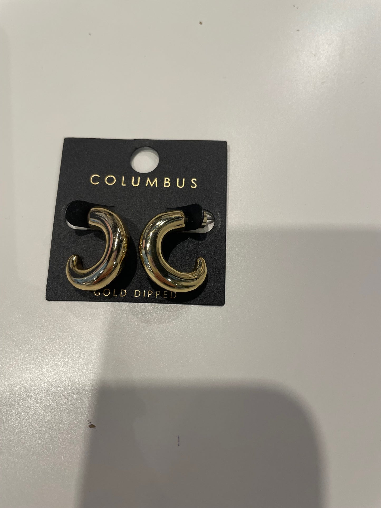 Funky Thick Gold Hoop Earrings