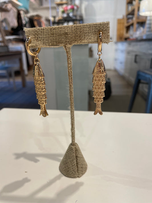 Large Hanging Fish Earrings