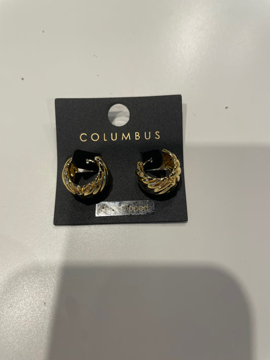 Small Textured Chunky Hoop Earrings